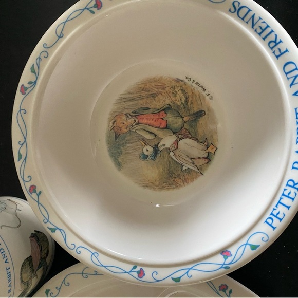 Vintage Peter Rabbit and Friends by Eden, Melamine Child's Cup Bowl & Plate Set - Picture 8 of 15